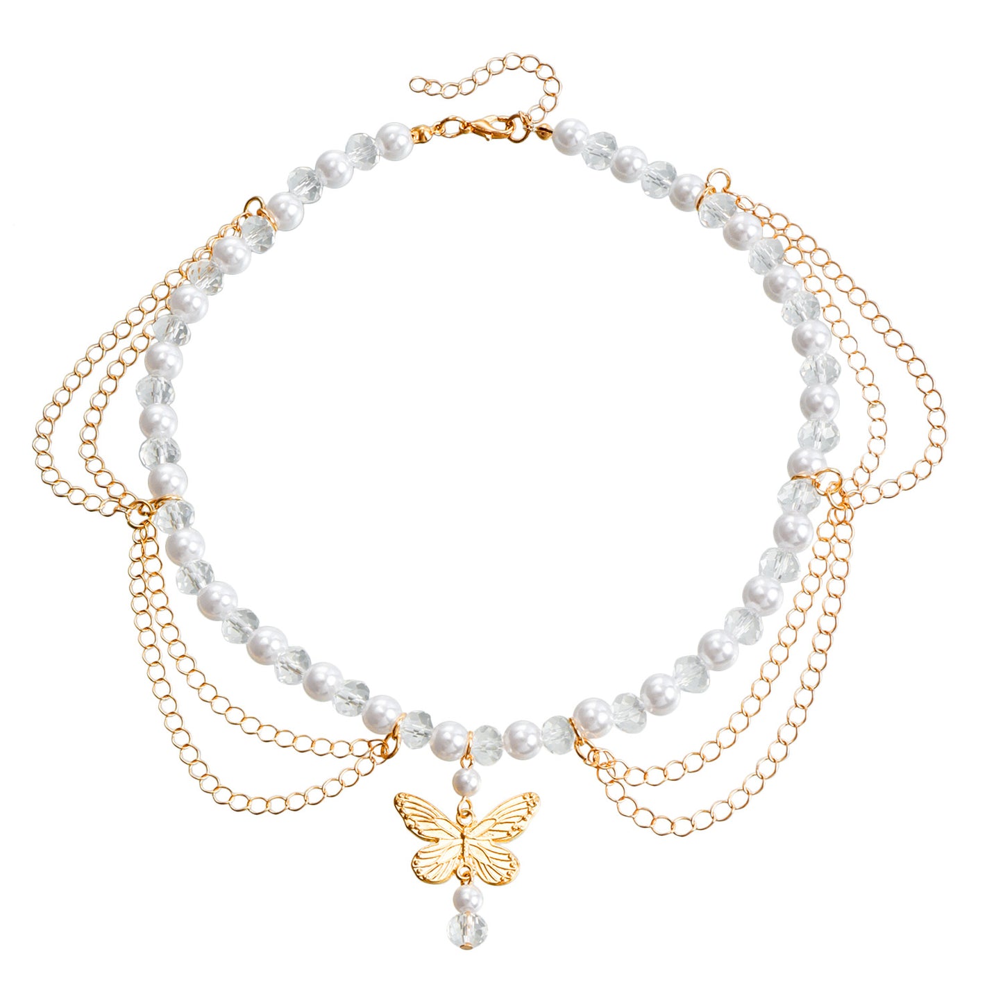 Double Layer Bright Pearl Necklace