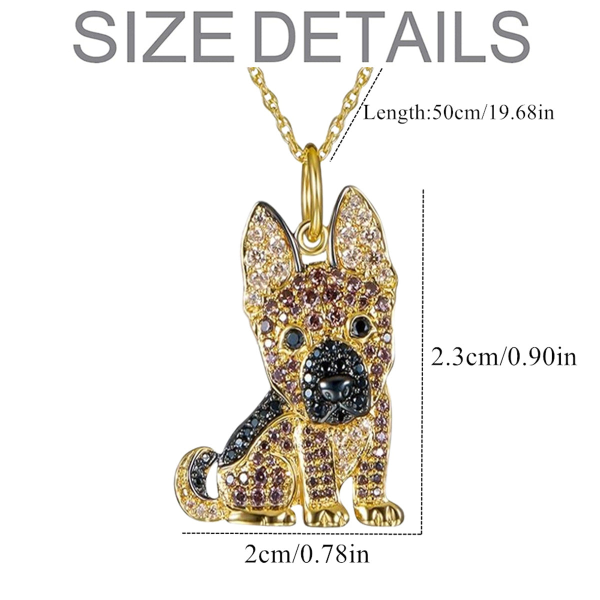 Handsome German Shepherd Dog Pendant Necklace