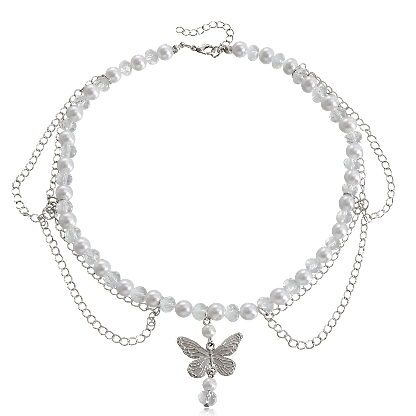 Double Layer Bright Pearl Necklace