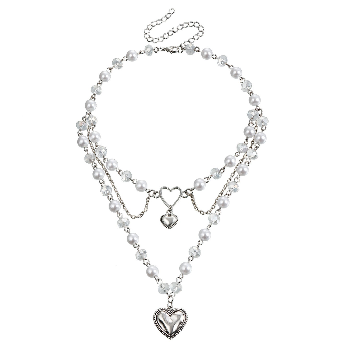 Double Layer Bright Pearl Necklace