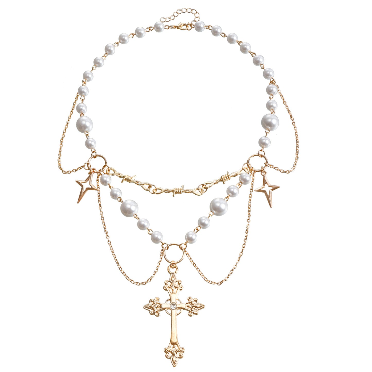 Double Layer Bright Pearl Necklace