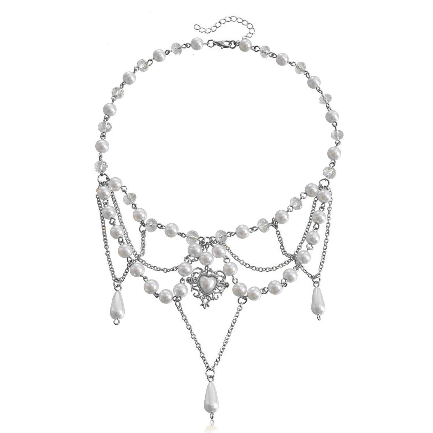 Double Layer Bright Pearl Necklace