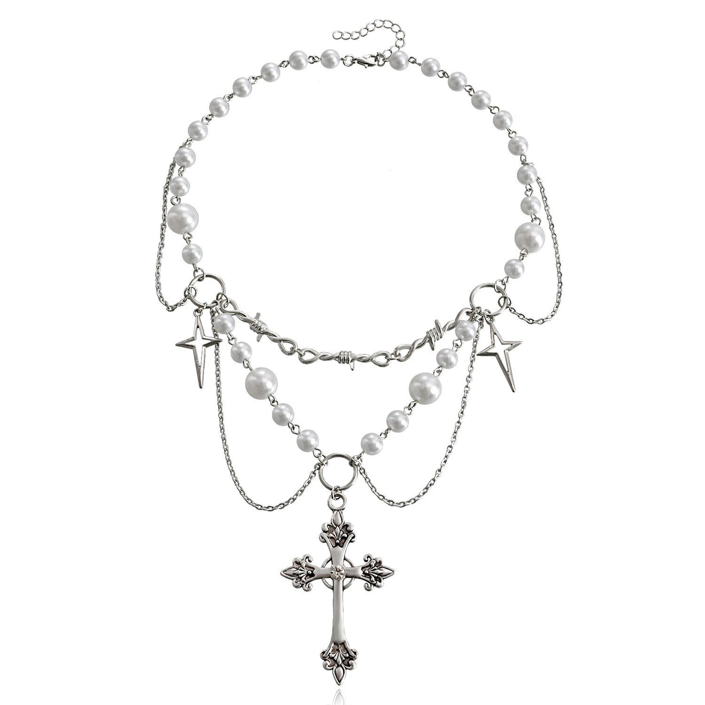 Double Layer Bright Pearl Necklace