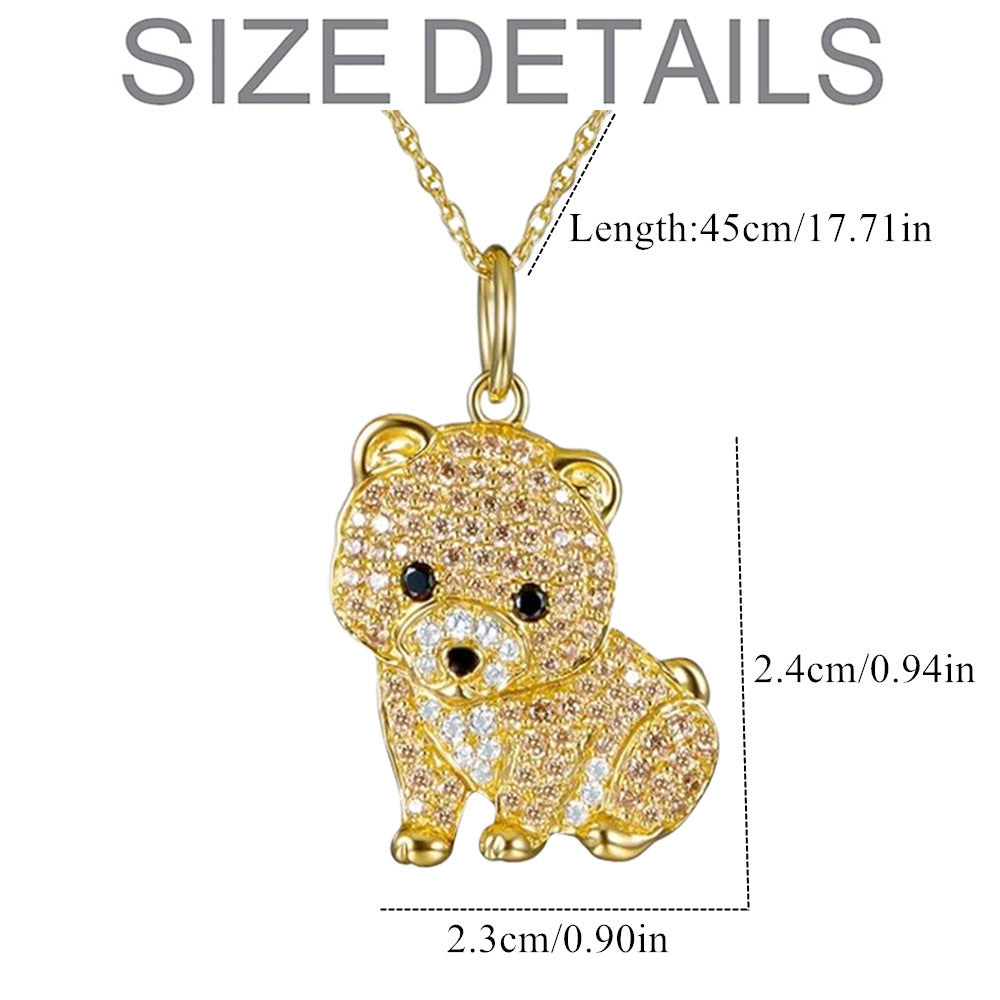 Women's Cute Fashion Pomeranian Pendant Necklace